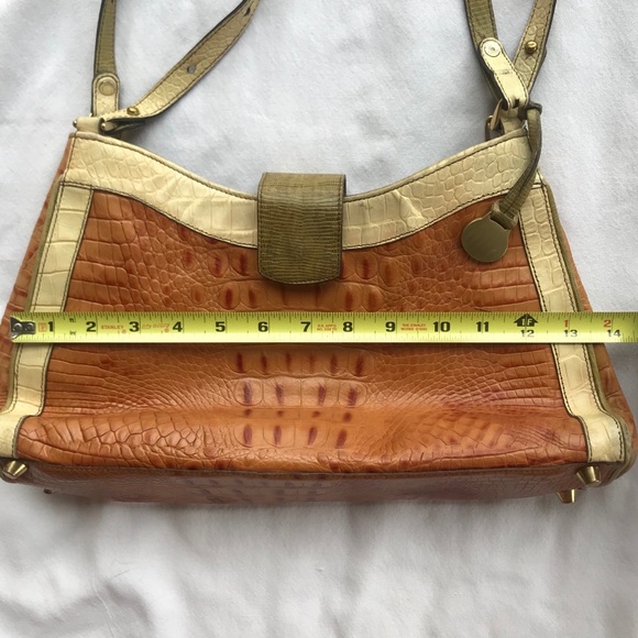 Brahmin leather croc embossed shoulder bag - Picture 5 of 8